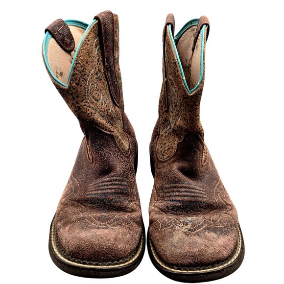 Ariat Fatbaby Womens 8.5B Western Boots Heritage Harmony Cowgirl Teal 10015363 - Picture 4 of 13